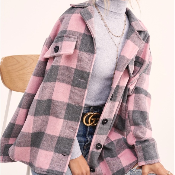 Pink oversized shacket - Picture 2 of 3